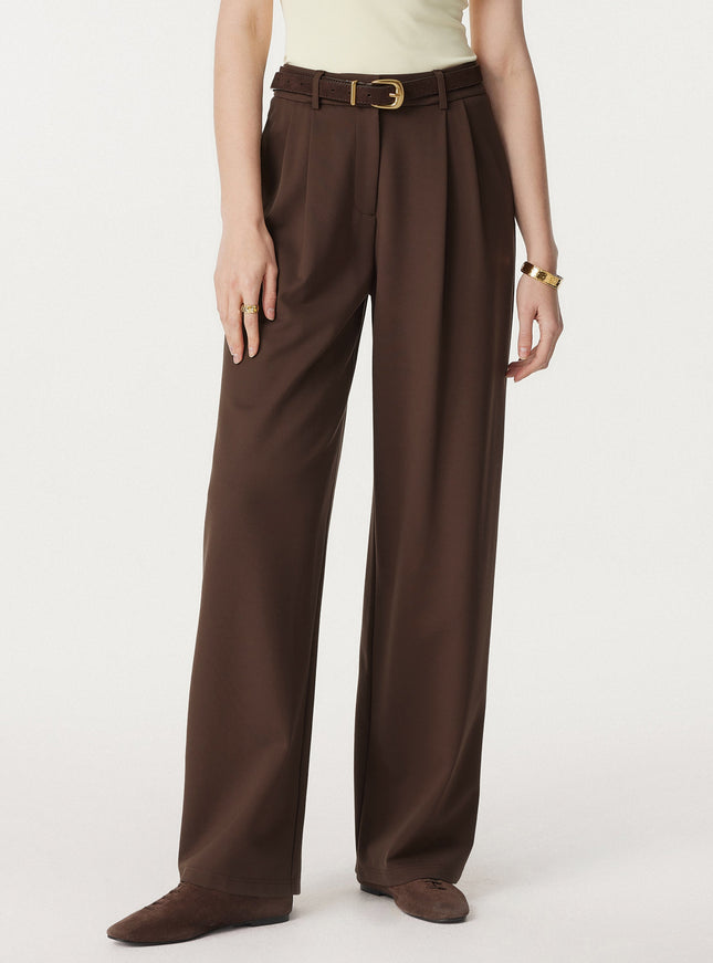 2Pcs Set Waistcoat with Pockets & Wide Leg Pant with Pockets