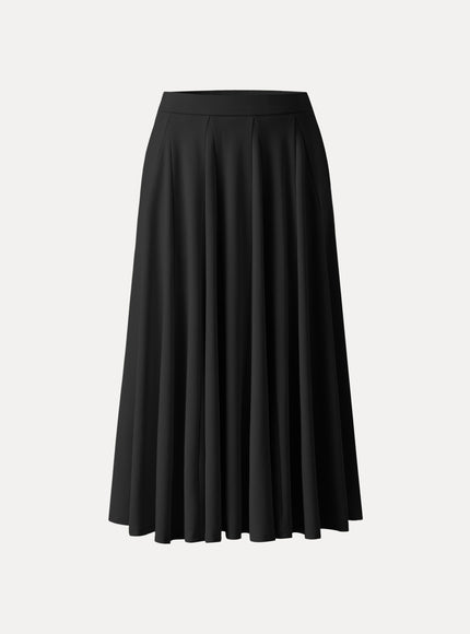 Lyocell Blend Volume Skirt with Pockets