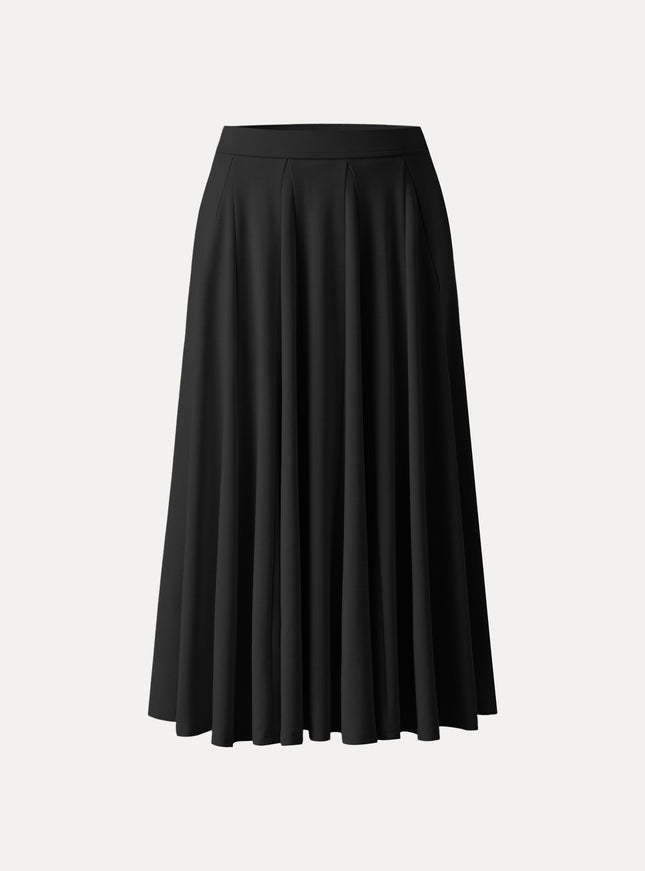 Lyocell Blend Volume Skirt with Pockets
