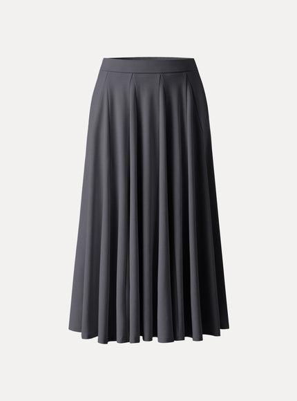Lyocell Blend Volume Skirt with Pockets