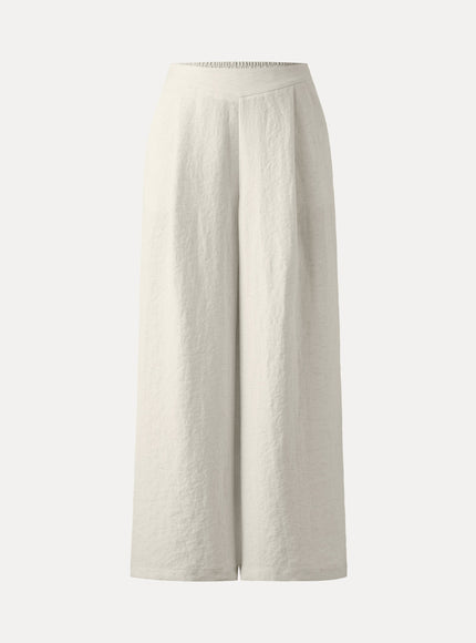 Breezy Linen-Like Mid Rise Wide Leg Pant with Pockets