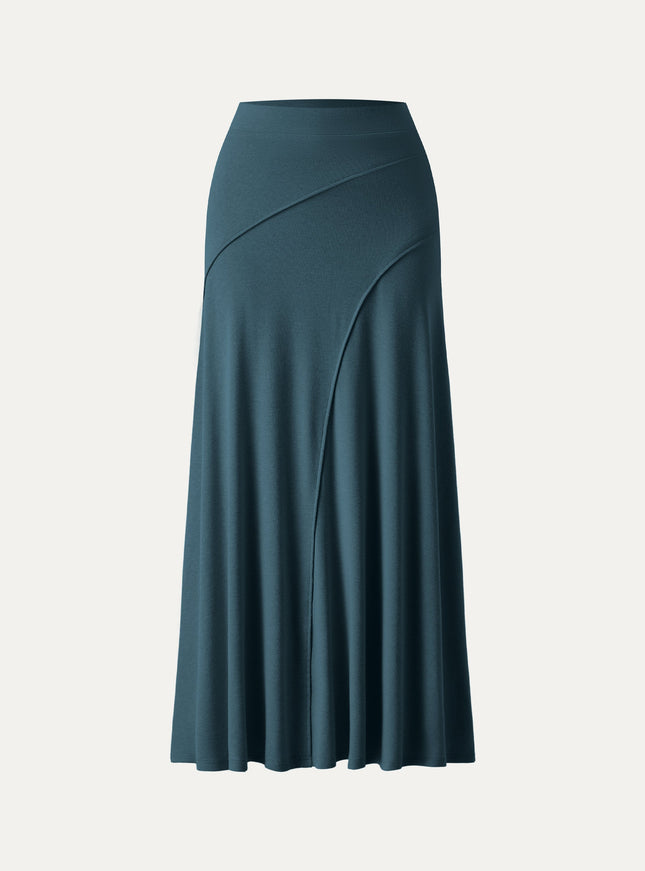 Drapey A-Line Midi Skirt