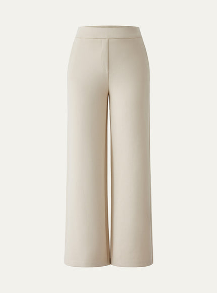 Textured Mid Rise Pull-on Straight Pant with Pockets