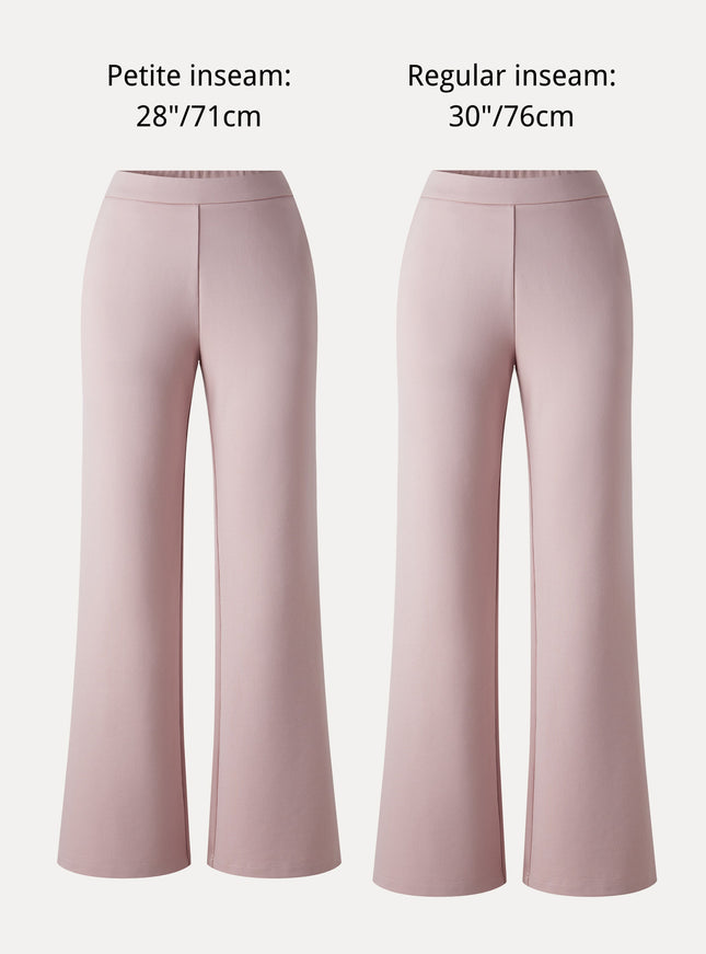 Ponte High-Rise Slim Flared Pants with Pockets