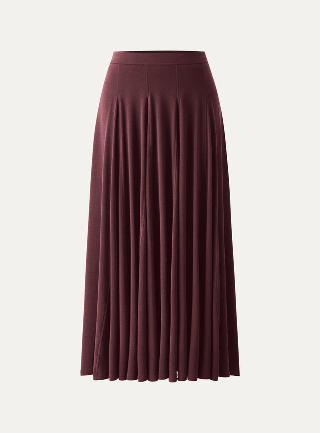 Godet Hem Pull-on Maxi Skirt
