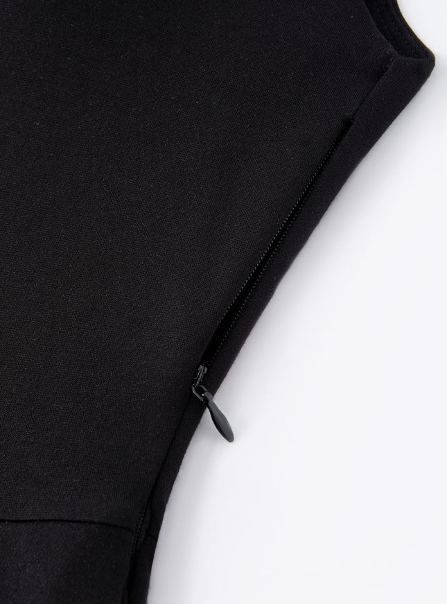 The Anytime Little Black Built-In Bra Dress with Pockets