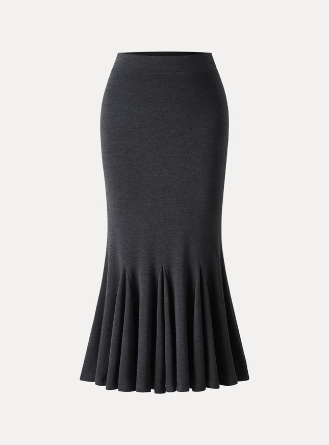High-Rise Mermaid Midi Skirt