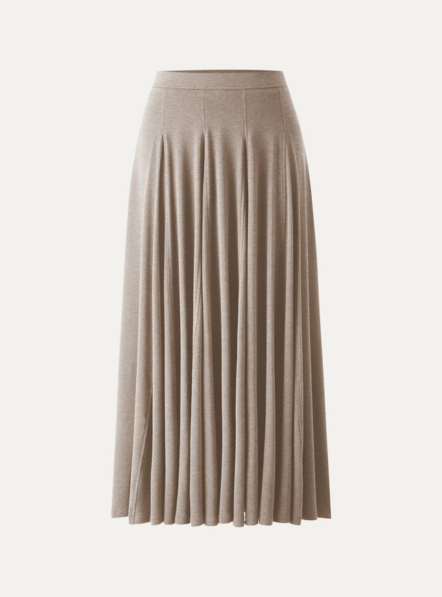 Godet Hem Pull-on Maxi Skirt