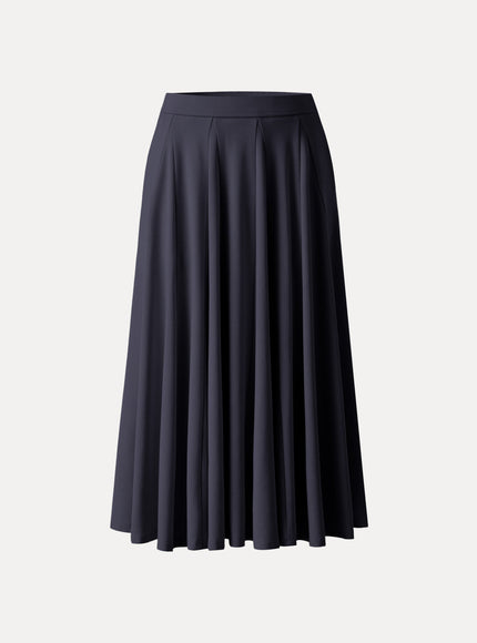 Lyocell Blend Volume Skirt with Pockets