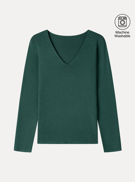 The Everyday V-Neck Merino-Blend Sweater