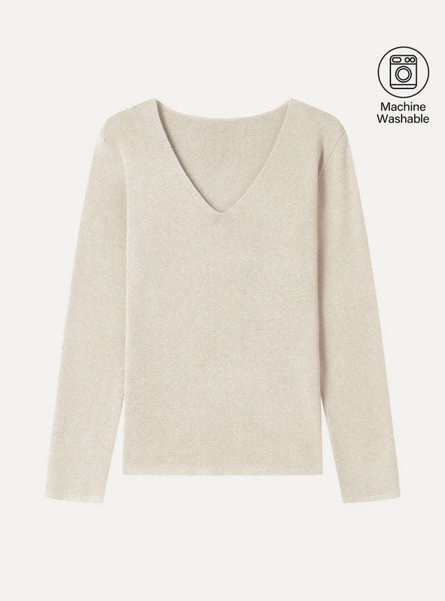 The Everyday V-Neck Merino-Blend Sweater