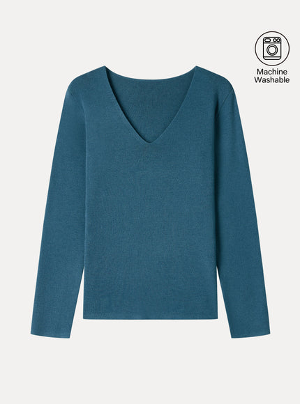 The Everyday V-Neck Merino-Blend Sweater