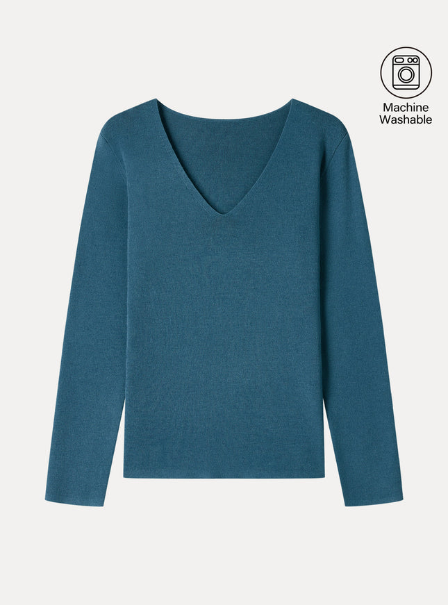 The Everyday V-Neck Merino-Blend Sweater