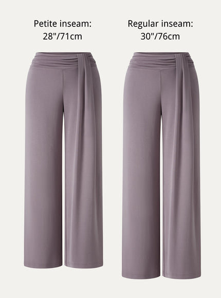Mid-Rise Relaxed Wide-Leg Lounge Pants