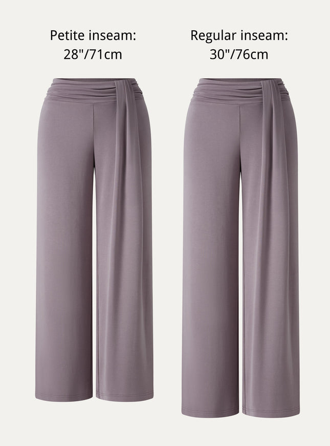 Mid-Rise Relaxed Wide-Leg Lounge Pants