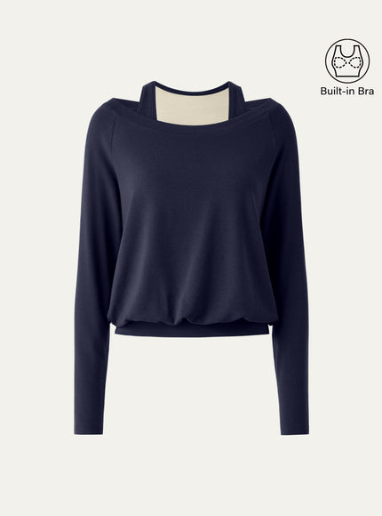 Multi-Wear Layering Built-In Bra Top