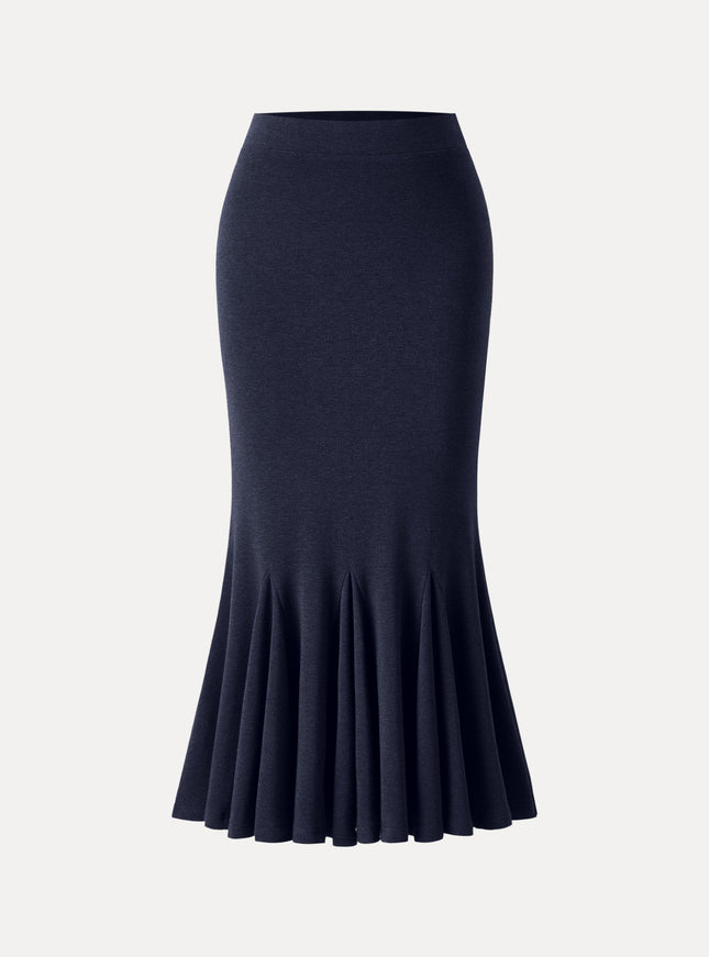 High-Rise Mermaid Midi Skirt