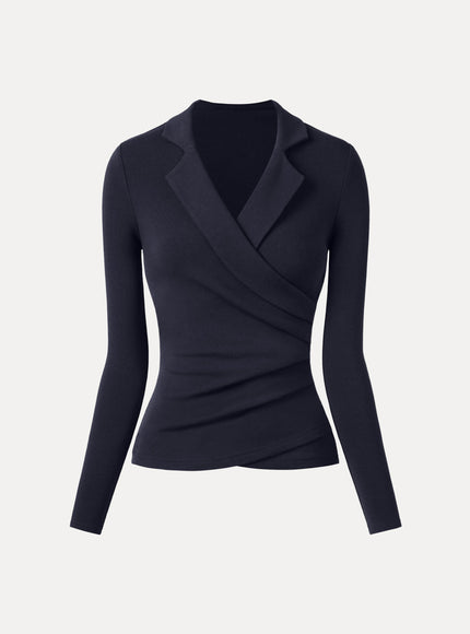 Collared Surplice Top