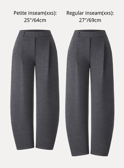 Cozy Knit Mid Rise Barrel Leg Pull-on Pants
