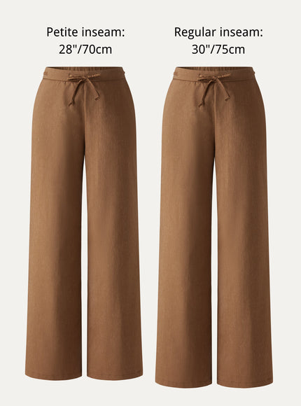 Drawstring Wide Leg Pant with Pockets