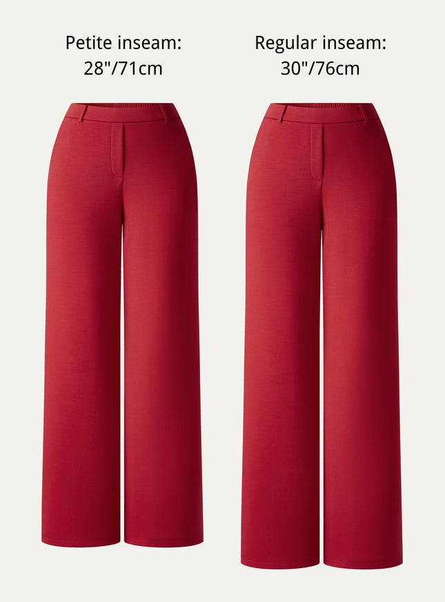 TravelEase Lyocell Spacer High-Rise Wide Leg Pants with Pockets