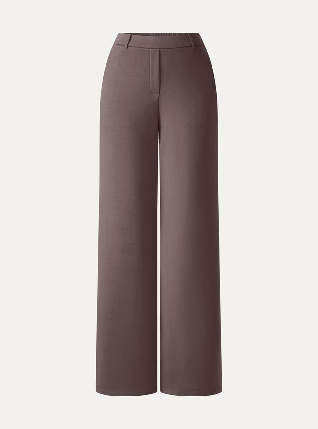 TravelEase Lyocell Spacer High-Rise Wide Leg Pants with Pockets