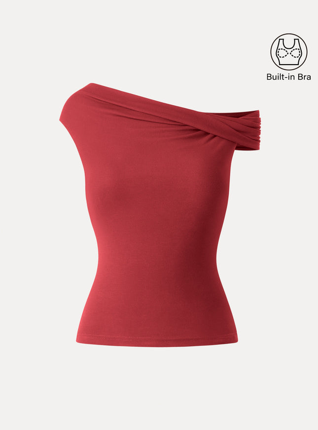 Multi-wear Versatile Necklines Built-In Bra Top