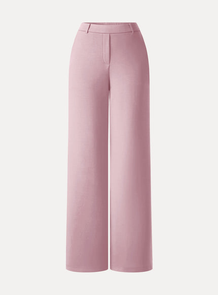 TravelEase Lyocell Spacer High-Rise Wide Leg Pants with Pockets