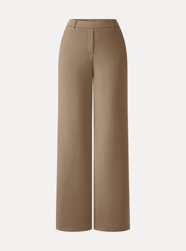 TravelEase Lyocell Spacer High-Rise Wide Leg Pants with Pockets