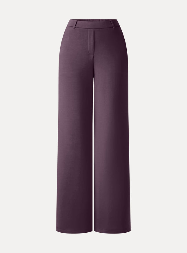 TravelEase Lyocell Spacer High-Rise Wide Leg Pants with Pockets