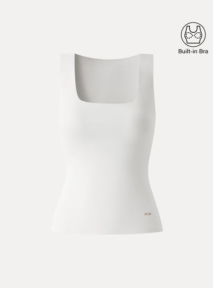 Back Smoothing Cooling Essential Summer Bandless Built-In Bra Tank