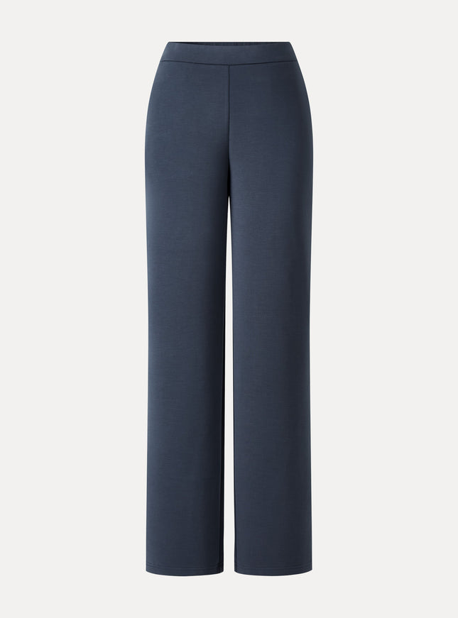 MaxWarm Modal Stretch Fleece High-Rise Straight-Leg Pants with Pockets