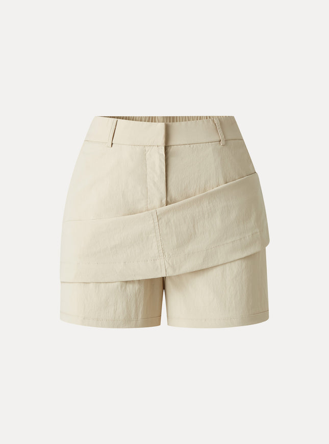 Lightweight Water-Repellent High-Rise Fly-Front Skort