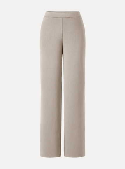 MaxWarm Modal Stretch Fleece High-Rise Straight-Leg Pants with Pockets