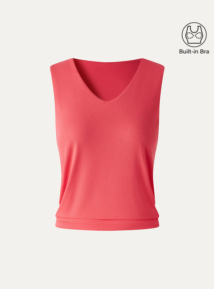 CoolTouch Ease V-Neck Wide Shoulder Built-In Bra Tank