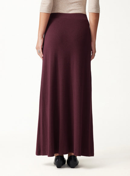 2Pcs Set Boatneck Top & High-Rise A-Line Maxi Skirt