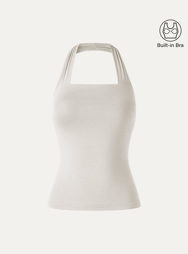 CoolTouch Halter Going-Out Built-In Bra Top