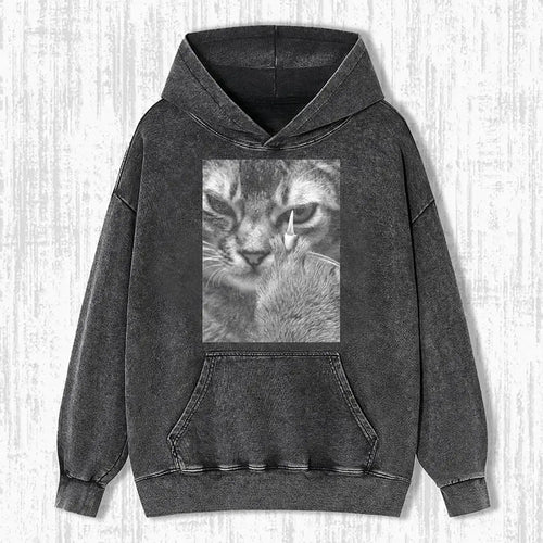 AQCHIC ANGRY CAT 2.0 Unisex Graphic Heavyweight Cotton Shirt