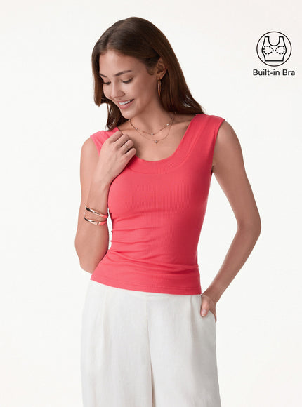 CoolTouch U-Neck Built-In Bra Tank