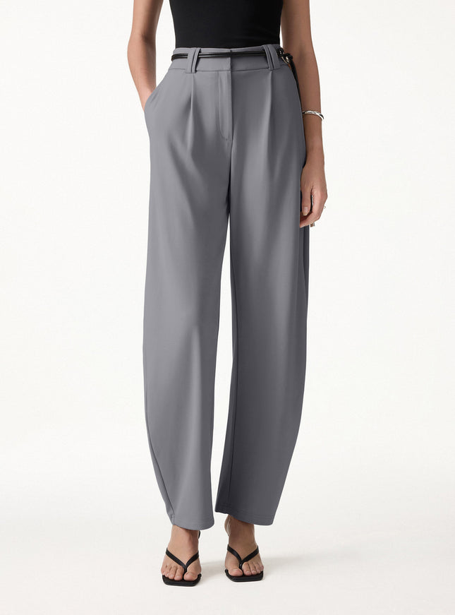 CoolTouch Stretch Ponte High Rise Cropped Barrel Pants