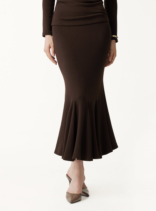 High-Rise Mermaid Midi Skirt
