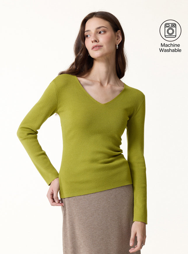 The Everyday V-Neck Merino-Blend Sweater