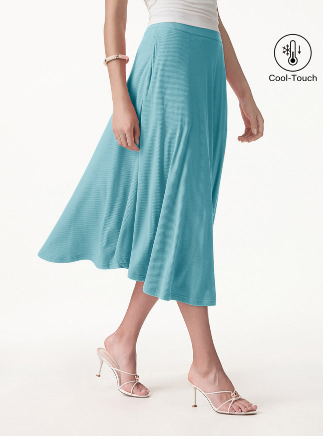 CoolTouch Midi Circle Flare Skirt with Pockets