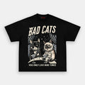AQCHIC BAD CAT Unisex Graphic Heavyweight Cotton Shirt