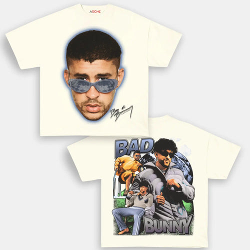 AQCHIC BAD BUNNY Unisex Graphic Heavyweight Cotton Shirt