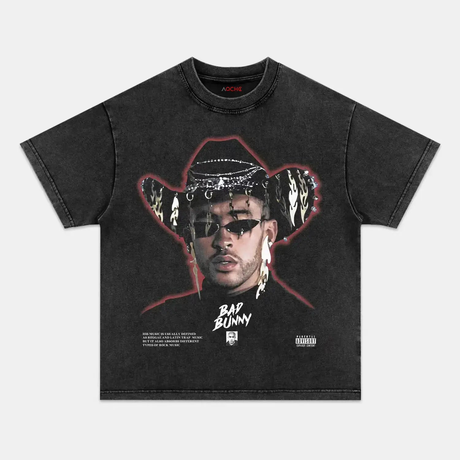 AQCHIC Bad Bunny V3 Unisex Graphic Heavyweight Cotton Shirt