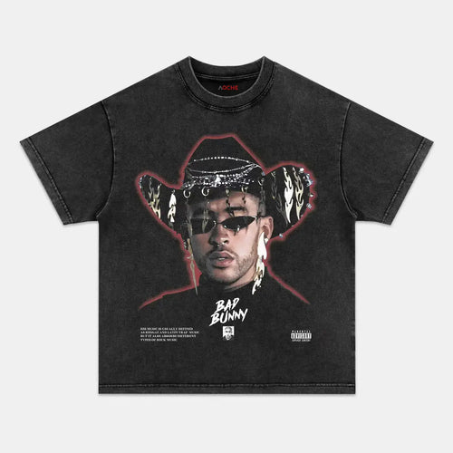 AQCHIC Bad Bunny V3 Unisex Graphic Heavyweight Cotton Shirt