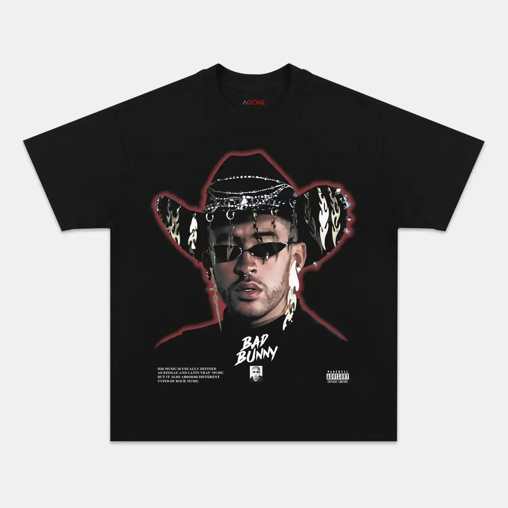 AQCHIC Bad Bunny V3 Unisex Graphic Heavyweight Cotton Shirt