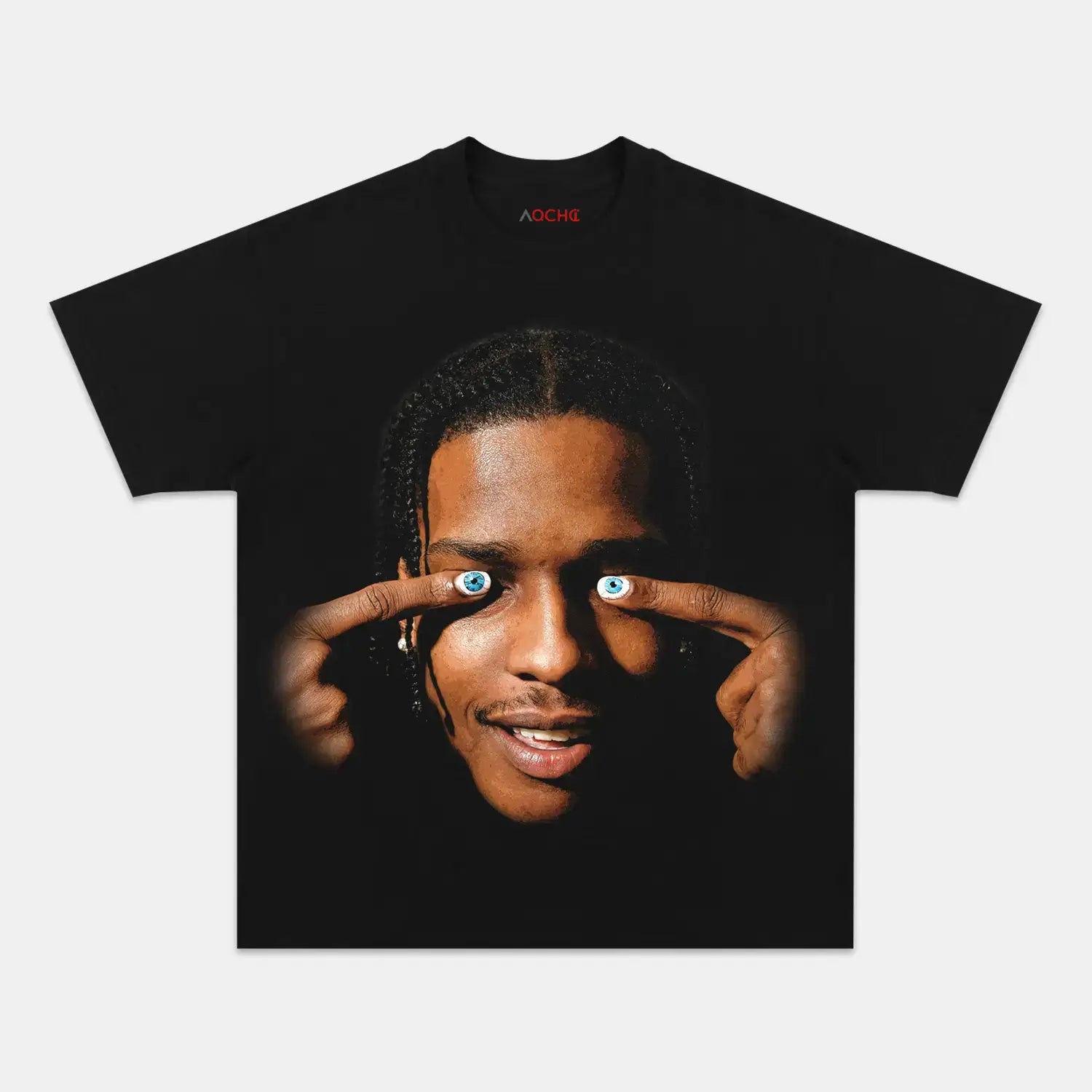 AQCHIC Big Face ASAP Unisex Graphic Heavyweight Cotton Shirt