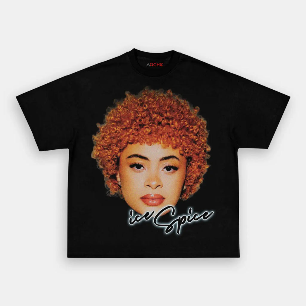 AQCHIC BIG FACE ICE SPICE Unisex Graphic Heavyweight Cotton Shirt